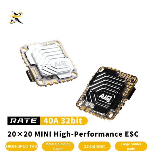 RATEFPV F4V4 40A AIO Flight Controller — 32-bit ESC, Bluetooth Tuning