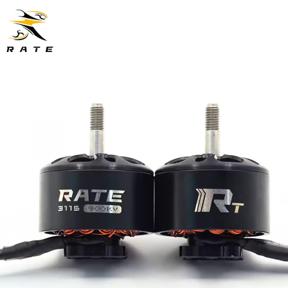 RATE 3115 900KV brushless motor for FPV racing drones, featuring high-torque 900KV spec, copper windings, and optimized design for 10-15 inch quadcopters and freestyle builds.