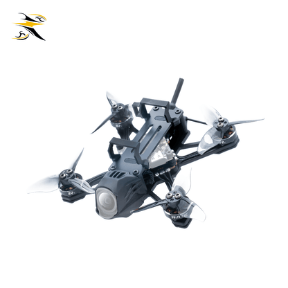 Side 45-degree product photo of RATEFPV W20 2-inch freestyle FPV drone, lightweight carbon fiber frame, pre-assembled ready-to-fly quad, comes without vtx and camera.