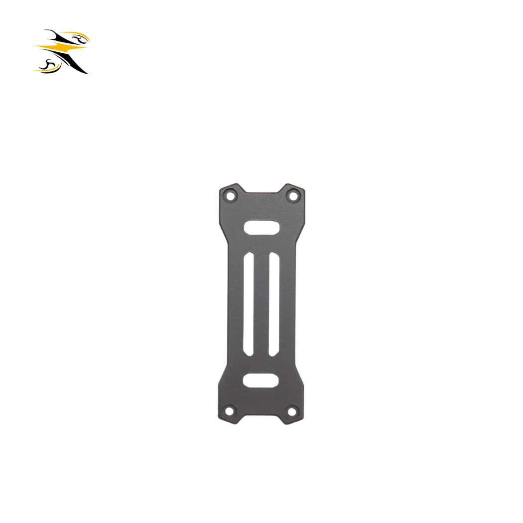 Black carbon fiber top plate for RATEFPV W20 2-inch FPV frame, with precision-cut mounting holes and slots for lightweight strength, part of the W20 quadcopter frame kit.