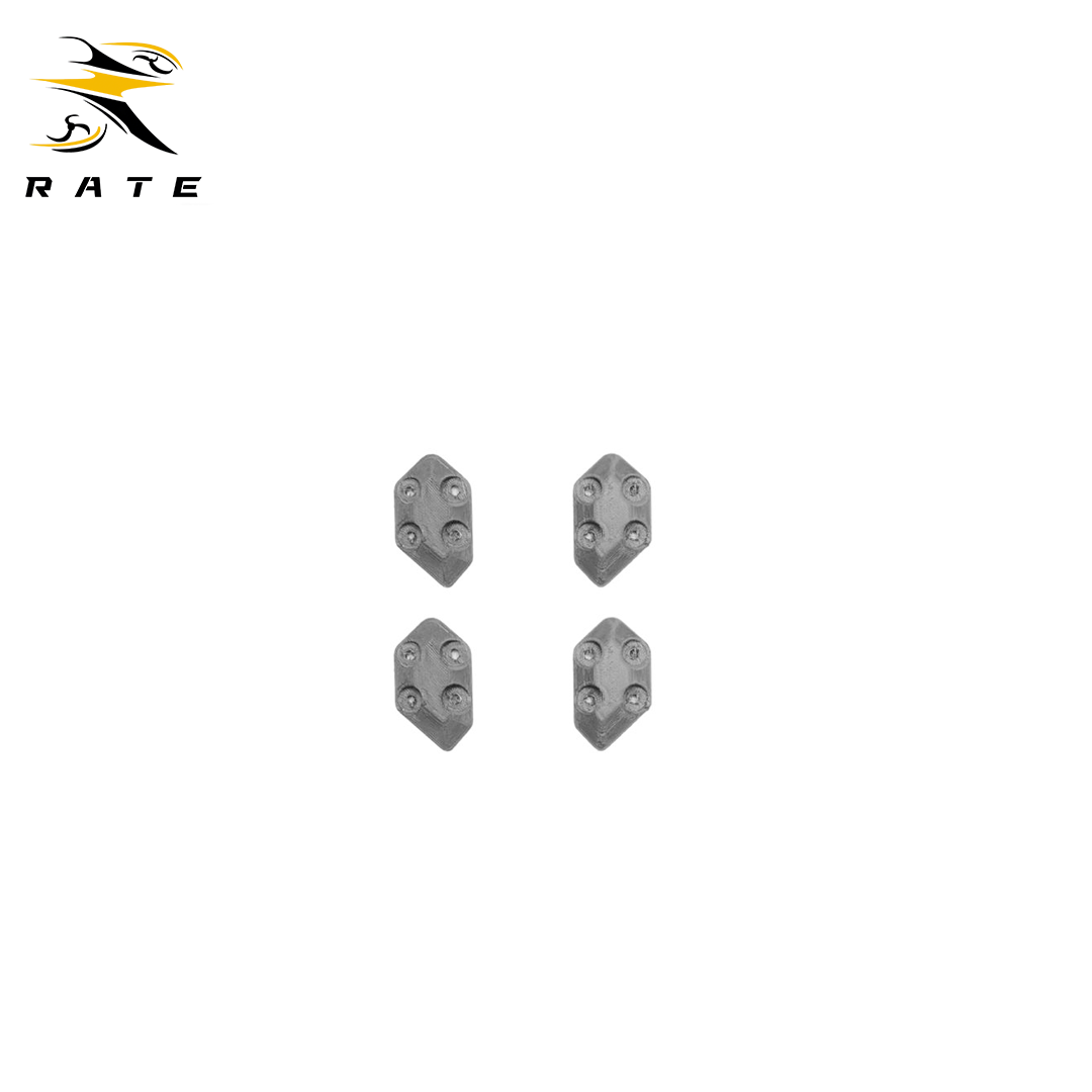 Set of four 3D printed landing feet for the RATE W20 FPV frame, shock-absorbing landing pads to protect motors and frame during hard landings.