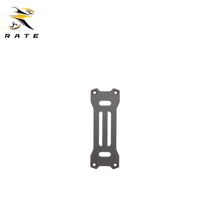 Black carbon fiber top plate for RATE W20 2-inch FPV frame, with precision-cut mounting holes and slots for lightweight strength, part of the W20 quadcopter frame kit.
