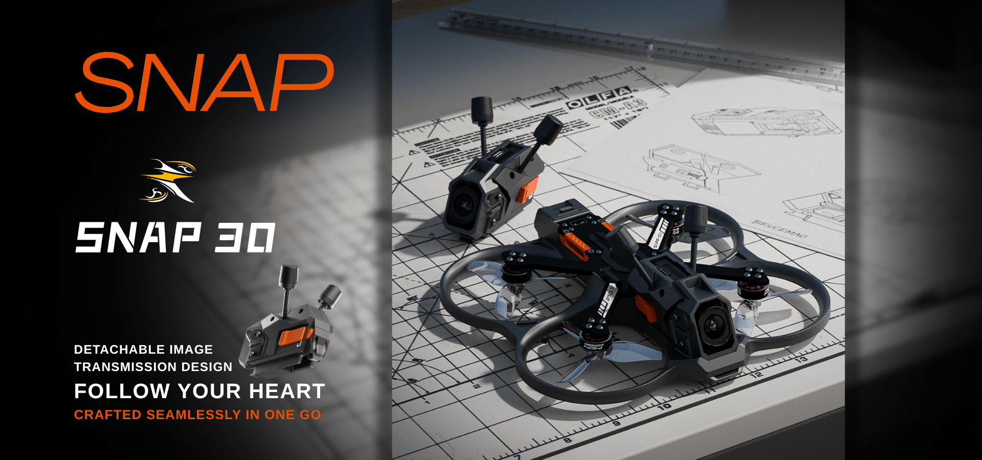 RATEFPV Snap 30 3 Inch Cinematic Cinewhoop FPV Drone With ELRS