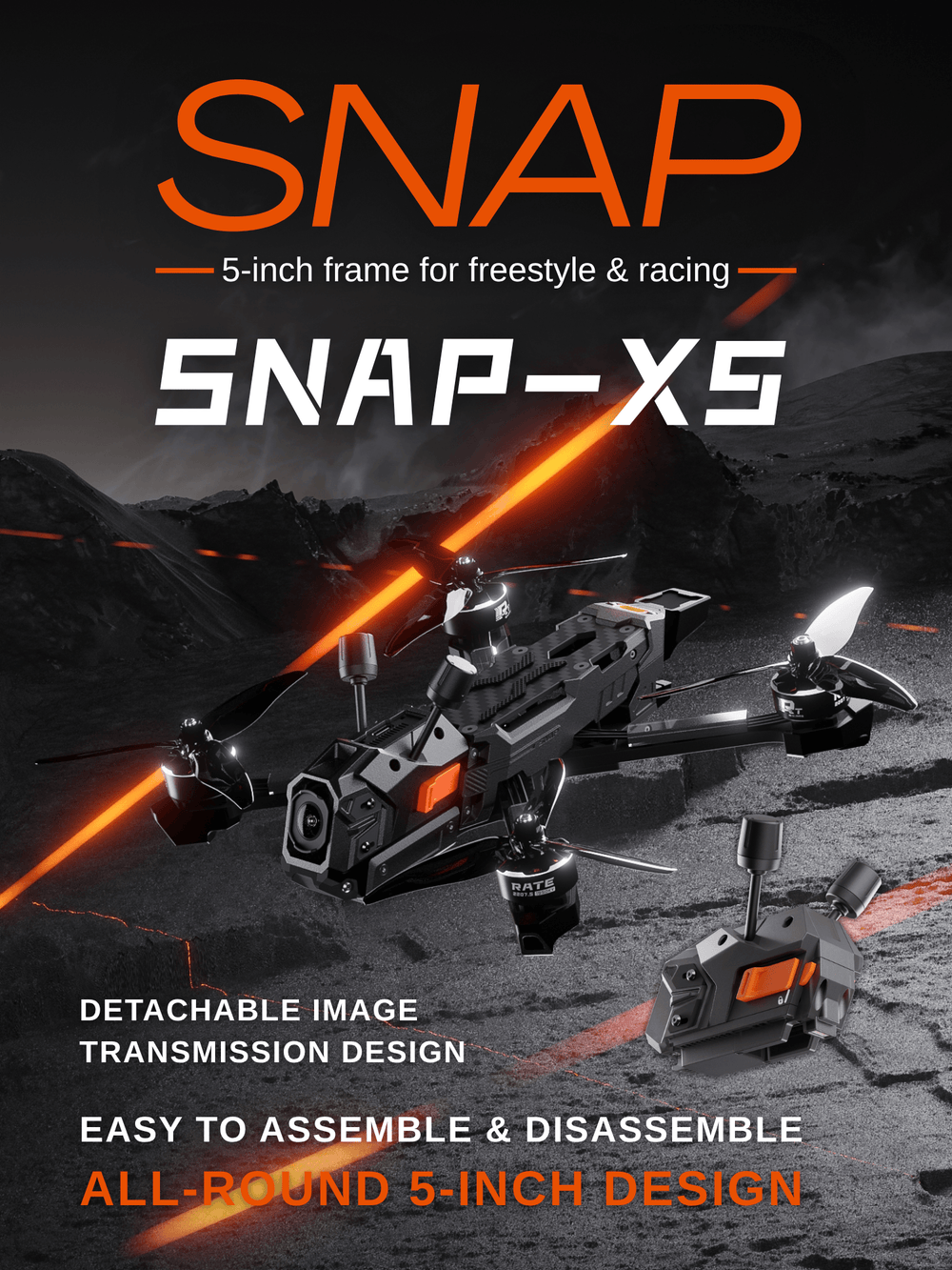 RATEFPV Snap X5  5 Inch Freestyle ELRS  FPV Drone