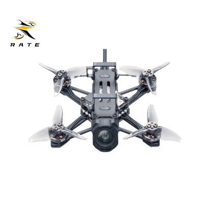 Rear angled product picture of RATE W20 compact 2-inch FPV drone, lightweight build with HD camera mount, compatible with DJI O4 , perfect for beginner and pro FPV freestyle pilots.